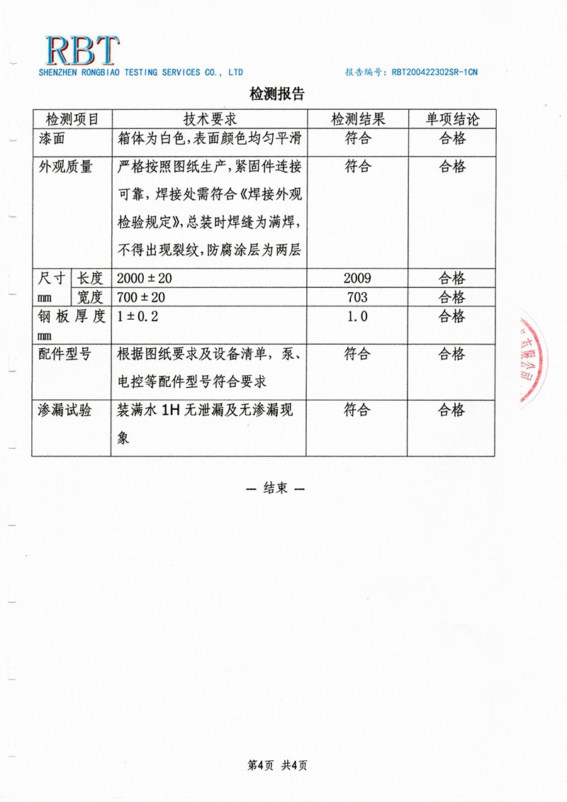 實驗室污水處理設(shè)備檢驗報告